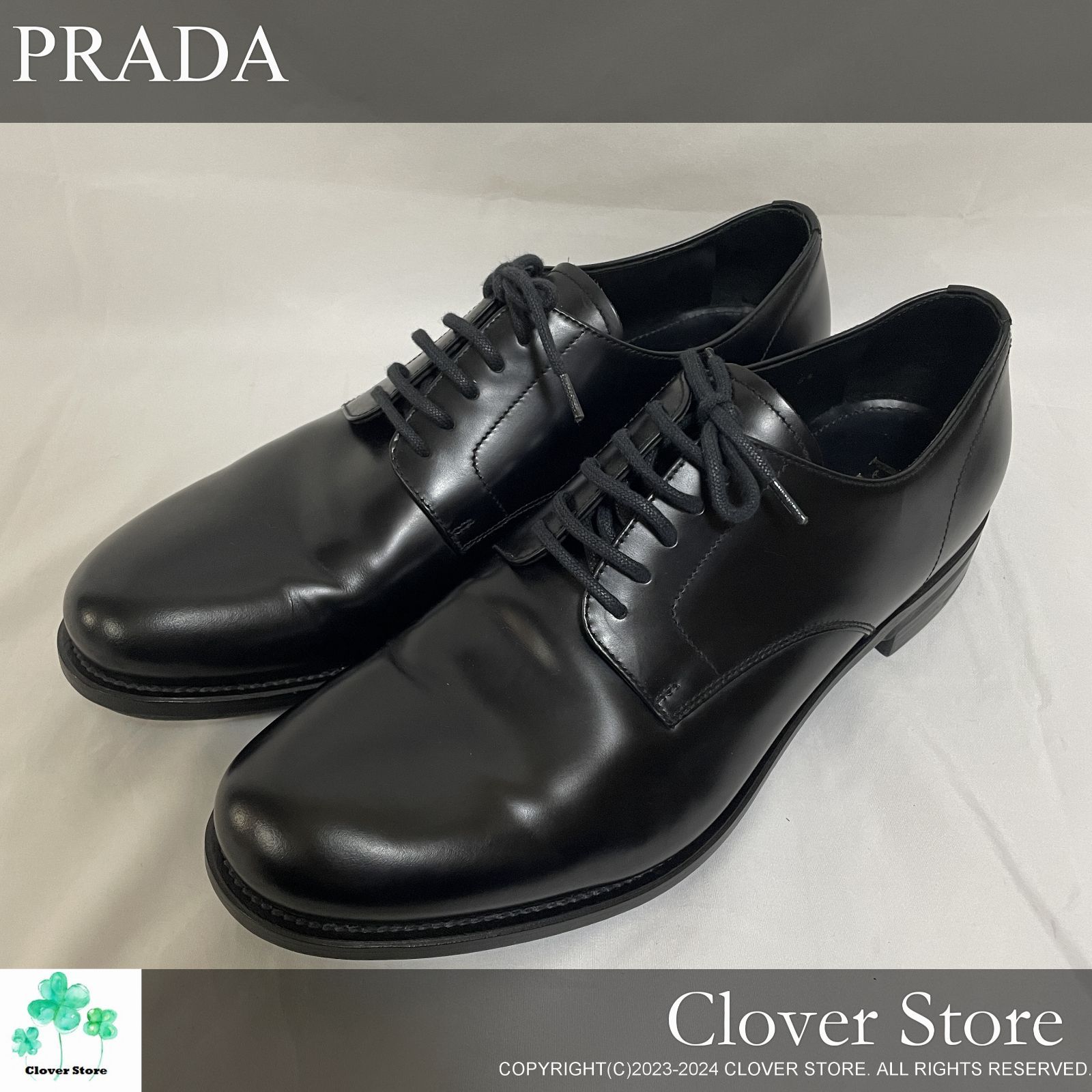 新品　PRADA プラダ　レースアップオックスフォード レザー ダービーシューズ PRADA プラダ レースアップ オックスフォード レザー ダービーシューズ