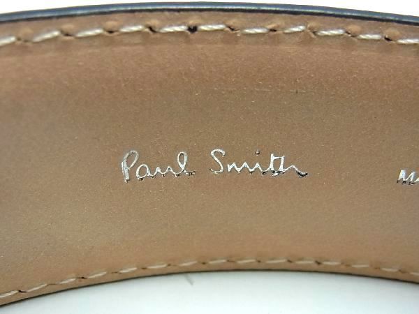 ■新品■未使用■ Paul Smith ポールスミス レザー シルバー金具 ベルト ビジネス 紳士 表記サイズ 32 メンズ ブラック系 CA7672