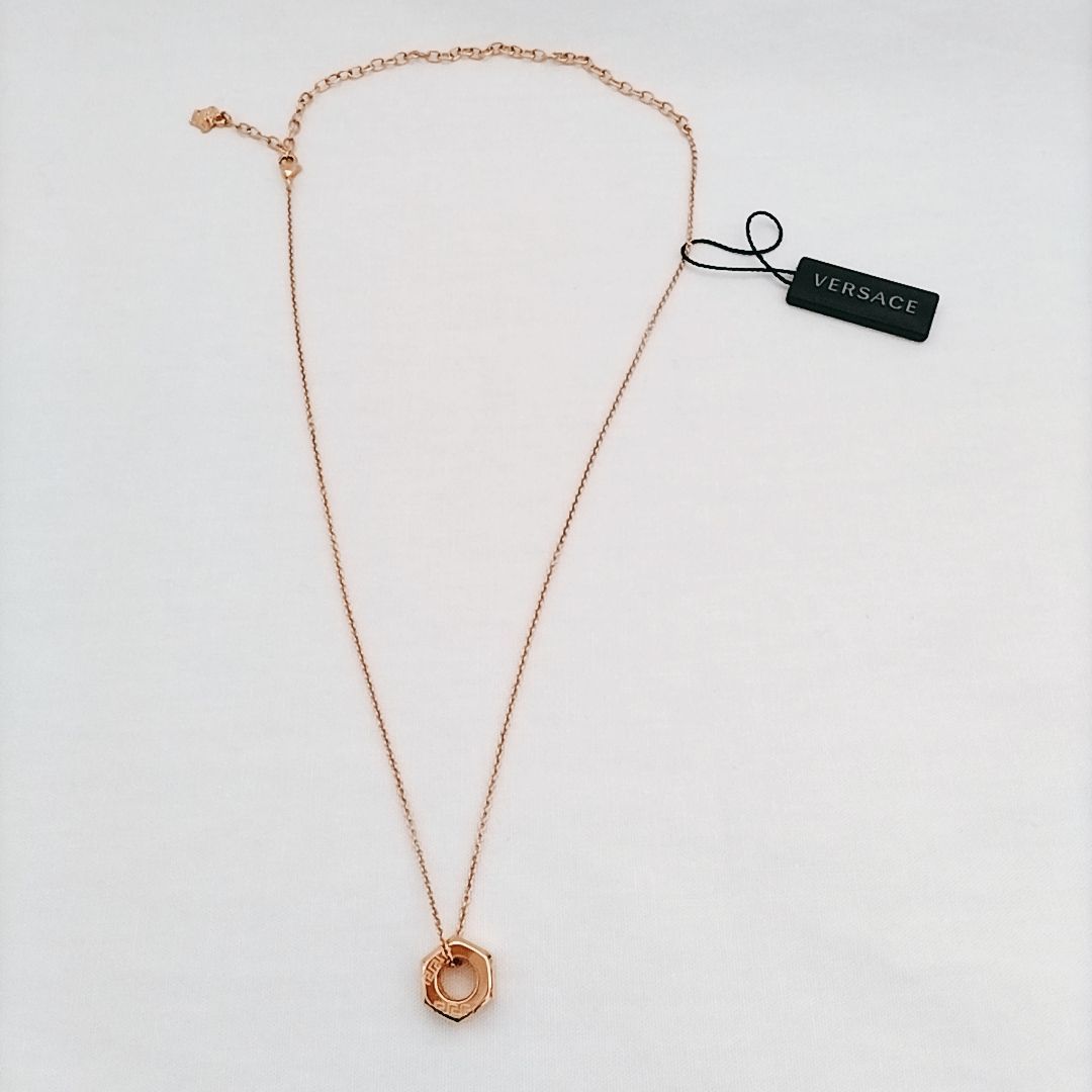訳有特価【新品未使用】VERSACE◇ナット&ボルト グレカ ネックレス