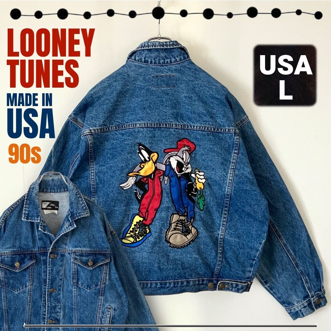 90s USA製☆ルーニーチューンズ/LOONEY TUNES ☆TOP LINEデニム