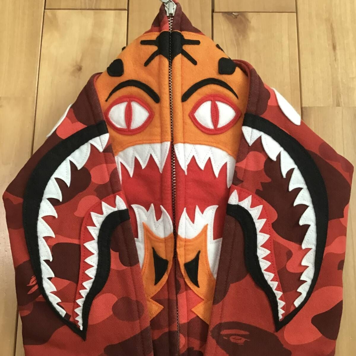 ダブル タイガー シャーク パーカー Lサイズ Double tiger shark full 