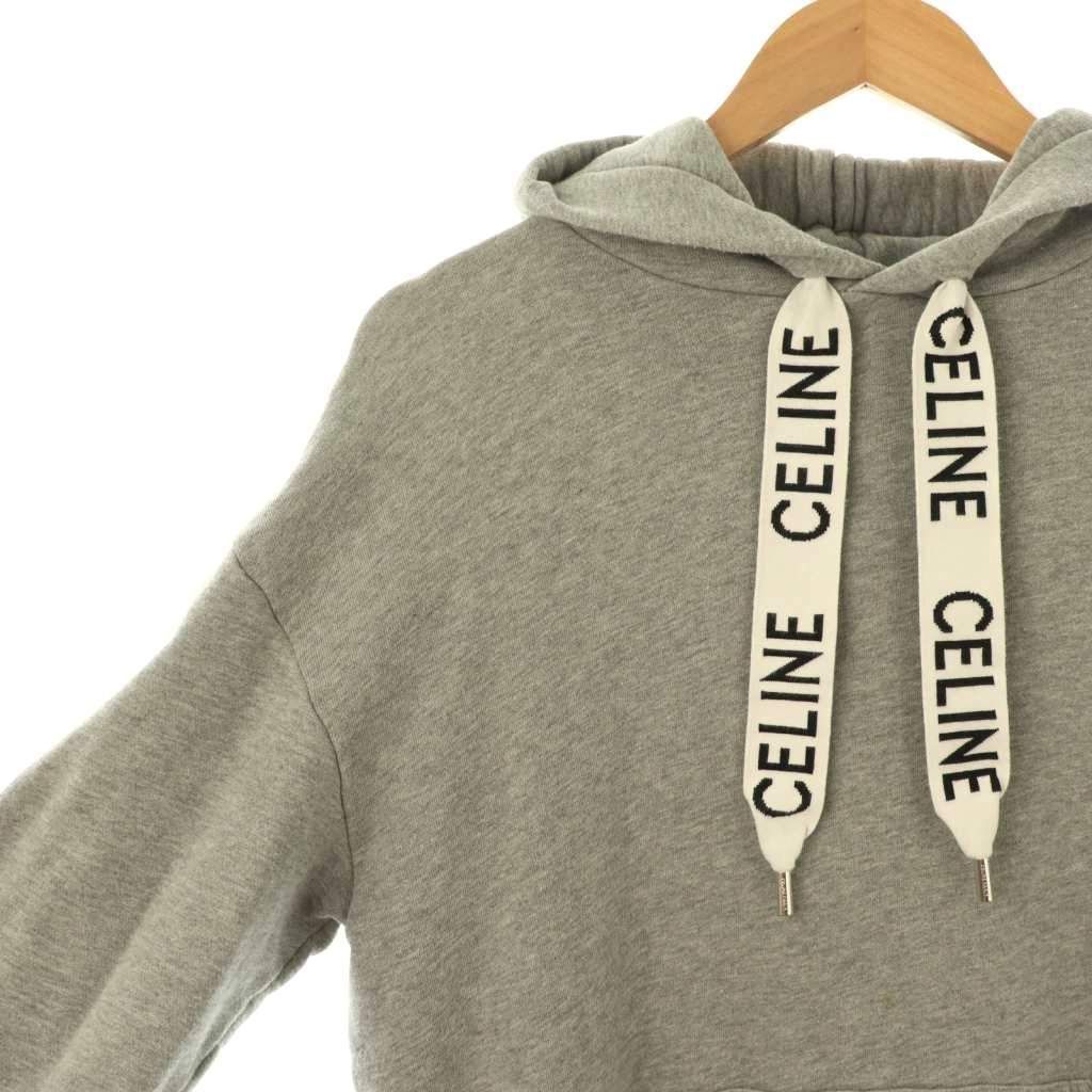 CELINE セリーヌ　パーカー　グレー 中古・古着通販】CELINE (セリーヌ) プルオーバーパーカー グレー