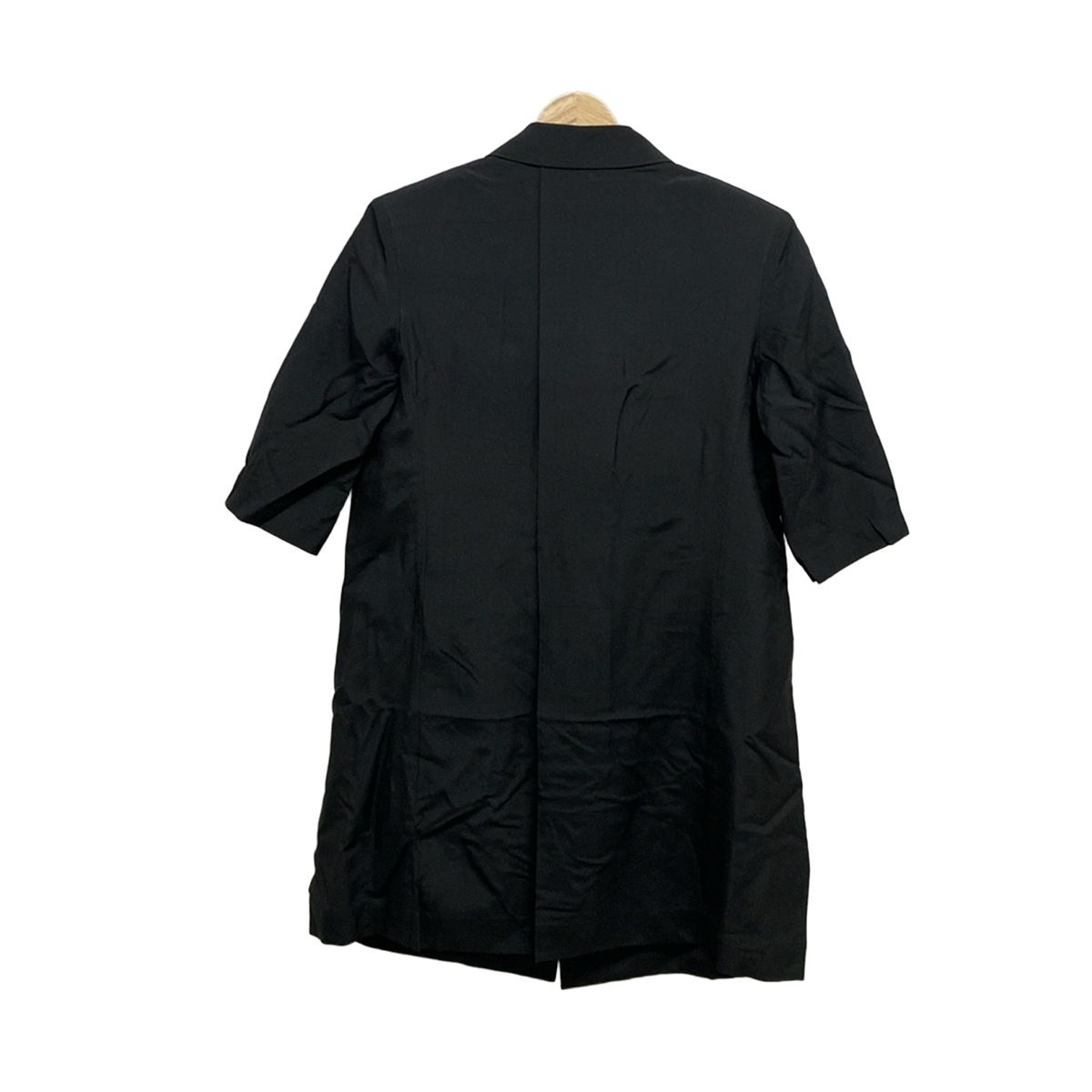 Yohji Yamamoto ブラック 半袖コート サイズ3 ヨウジヤマモト コート サイズXS レディース - 黒 半袖