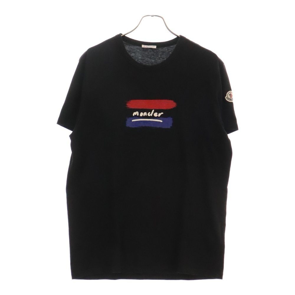 MONCLER (モンクレール) 20AW MAGLIA T-SHIRT ロゴプリント 半袖カットソー Tシャツ ブラック F20918C79310  - メルカリ