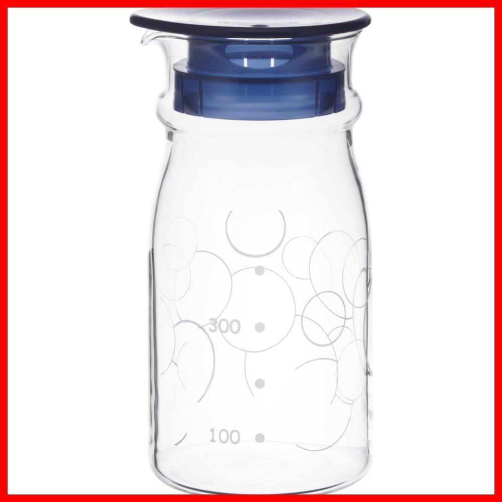 【特売】iwaki(イワキ) AGCテクノグラス 耐熱ガラス 麦茶ポット ピッチャー 0.6リットル 丸型 冷水ポット 冷水筒 クールサーバー  KBT2893-BL