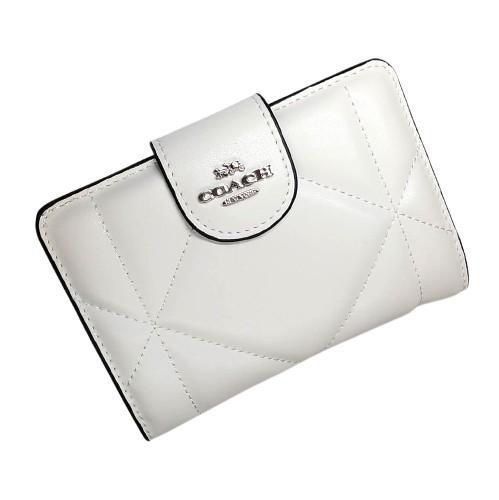 COACH コーチ 新品 ホワイト キルティング 折り財布 レディース 財布 白 - メルカリ