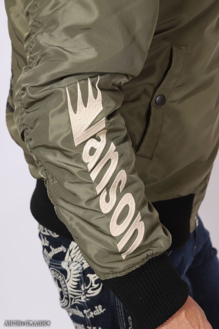 VANSON バンソン MA-1 ジャケット NVJK-2402 セージグリーン
