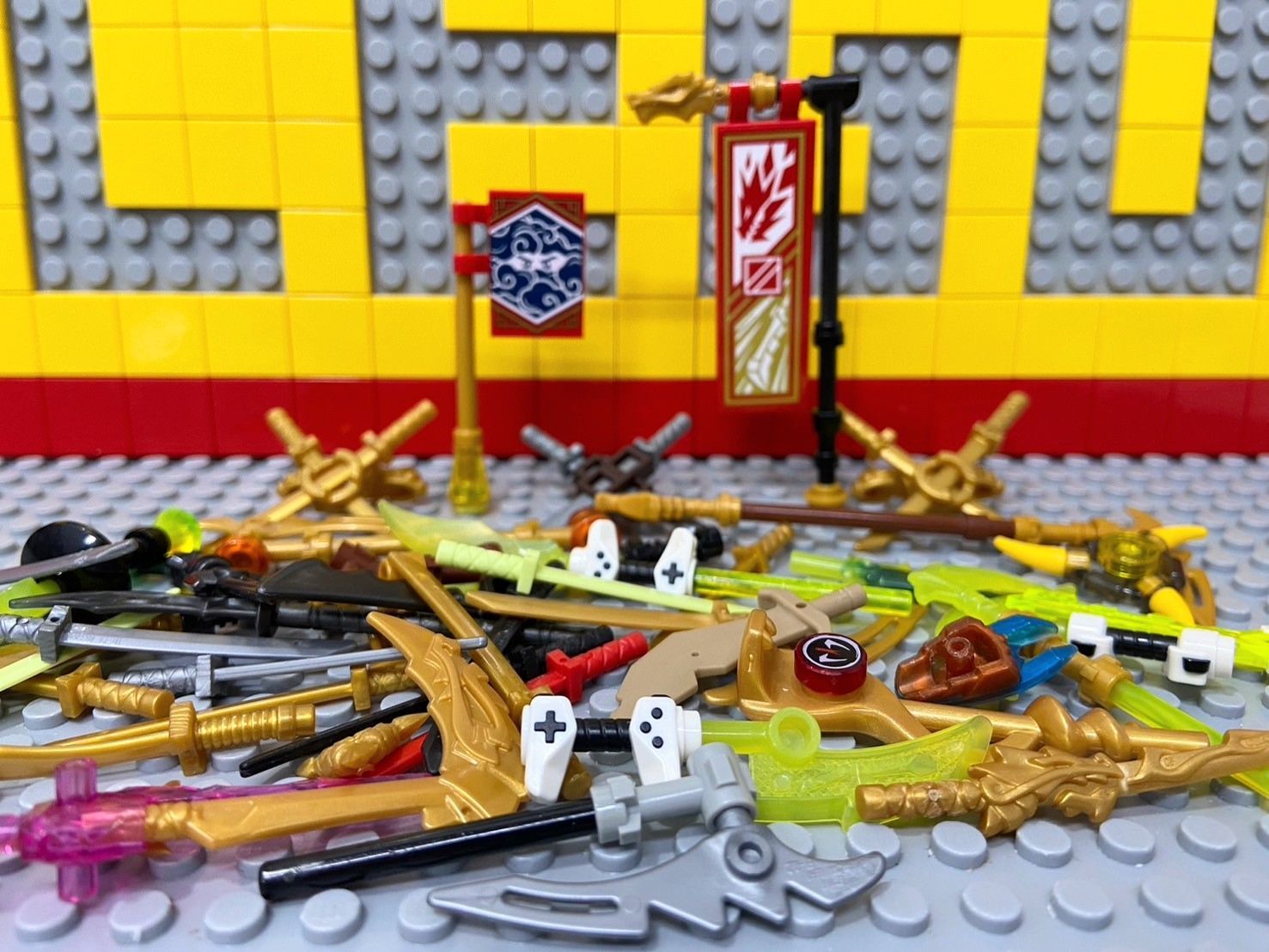 ☆戦国時代☆ レゴ ミニフィグ用小物 大量50個 刀 火縄銃 弓矢 槍 