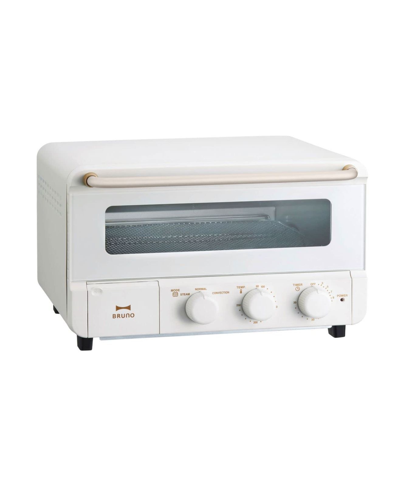 かわいい おしゃれ 人気 ホワイト 1350W 白 温度調節機能 タイマー 4枚焼き 加熱モード 食パン お手入れ簡単 トースター コンベクション ベイク ピザ ＆ グラタン スチーム 蒸気 ブルーノ BOE067-WH BRUNO 7760879
