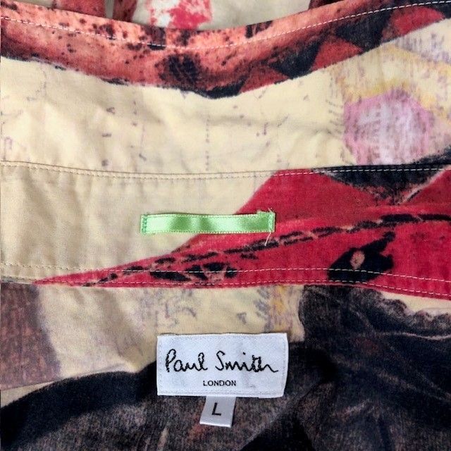 PAUL SMITH アフリカ 民族 仮面マスク プリント 半袖シャツ