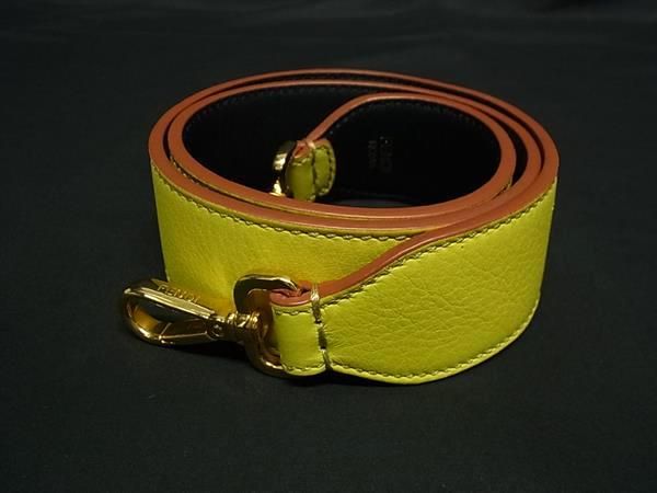 FENDI フェンディ レザー バッグ用 ショルダーストラップ 肩掛け レディース イエロー系 FS4732
