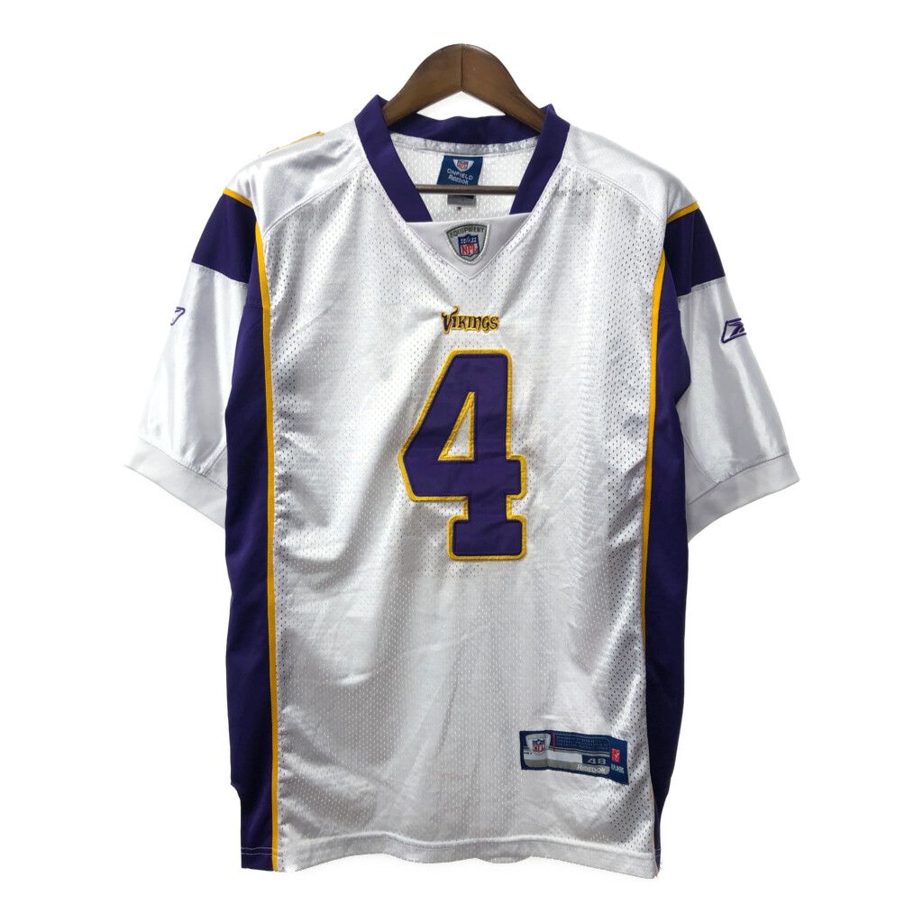 NFL ミネソタ・バイキングス ゲームシャツ ユニフォーム プロチーム ホワイト (メンズ 48) 中古 古着 Q5643