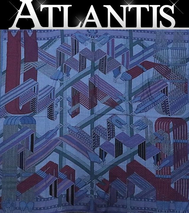 広尾店 エルメス HERMES カレ140 大判スカーフ ジグザグのサングル カシミア70％ シルク30％ 17354