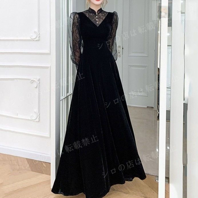 エメ✨ステージドレス カラードレス ビーズ 演奏会 9号 リボン付