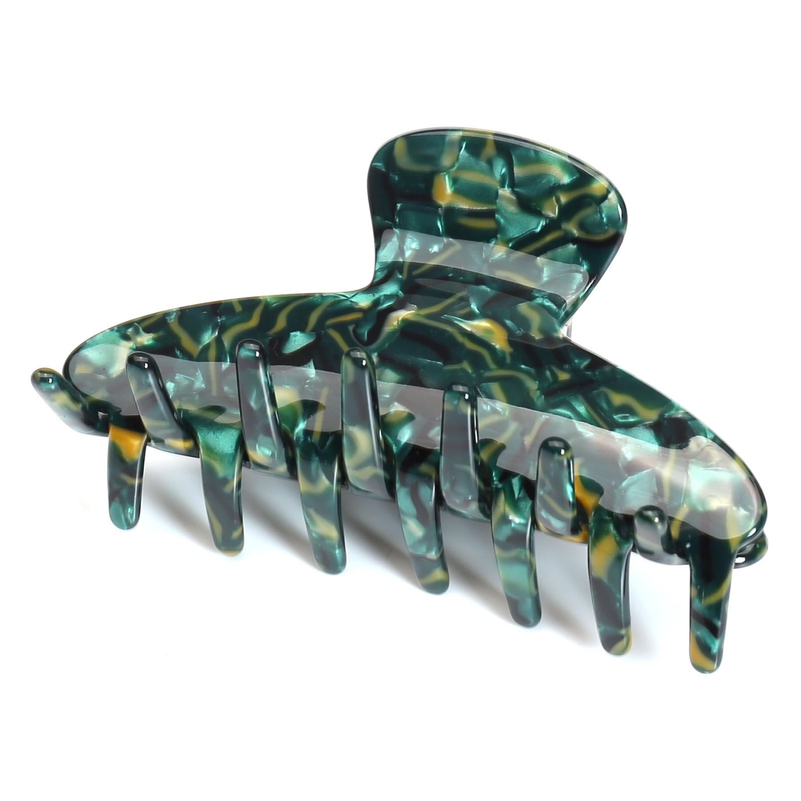 1本 8 5 cm 4 cmGreen レディース 韓国 大人 ヘア しっかりとまる バンスクリップ グリーン クリップ 髪留め 緑 ヘアクリップ 中くらい QinGoo