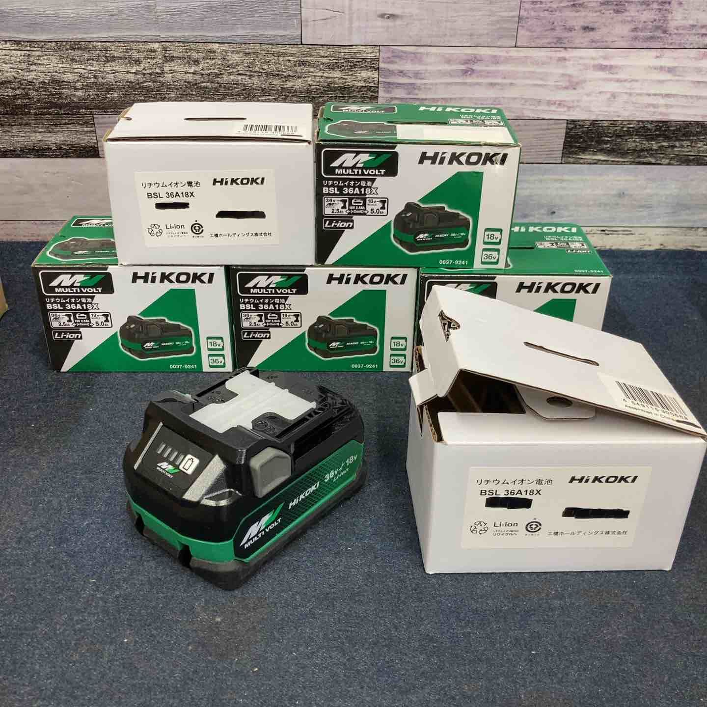 ハイコーキ HIKOKI 旧 日立工機 リチウムイオンバッテリー 36V|2.5Ah BSL36A18X 6個セット 八潮店