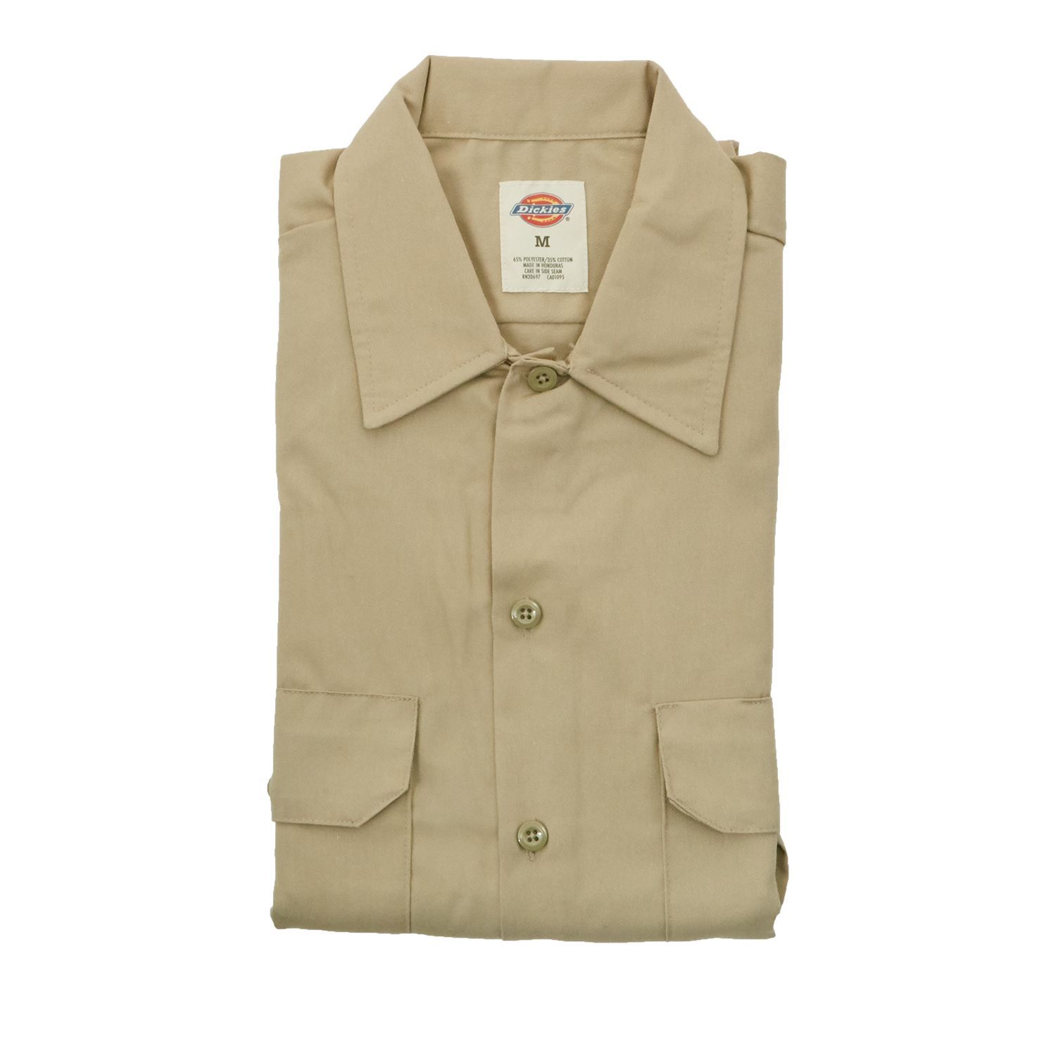 KH.カーキ  S  ディッキーズ dickies 長袖ワークシャツ ワークシャツ メンズ 作業着 作業服 長袖 オープンシャツ ロングスリーブ 無地 シンプル 仕事 メンズシャツ 普段着 おしゃれ ボタン ワン