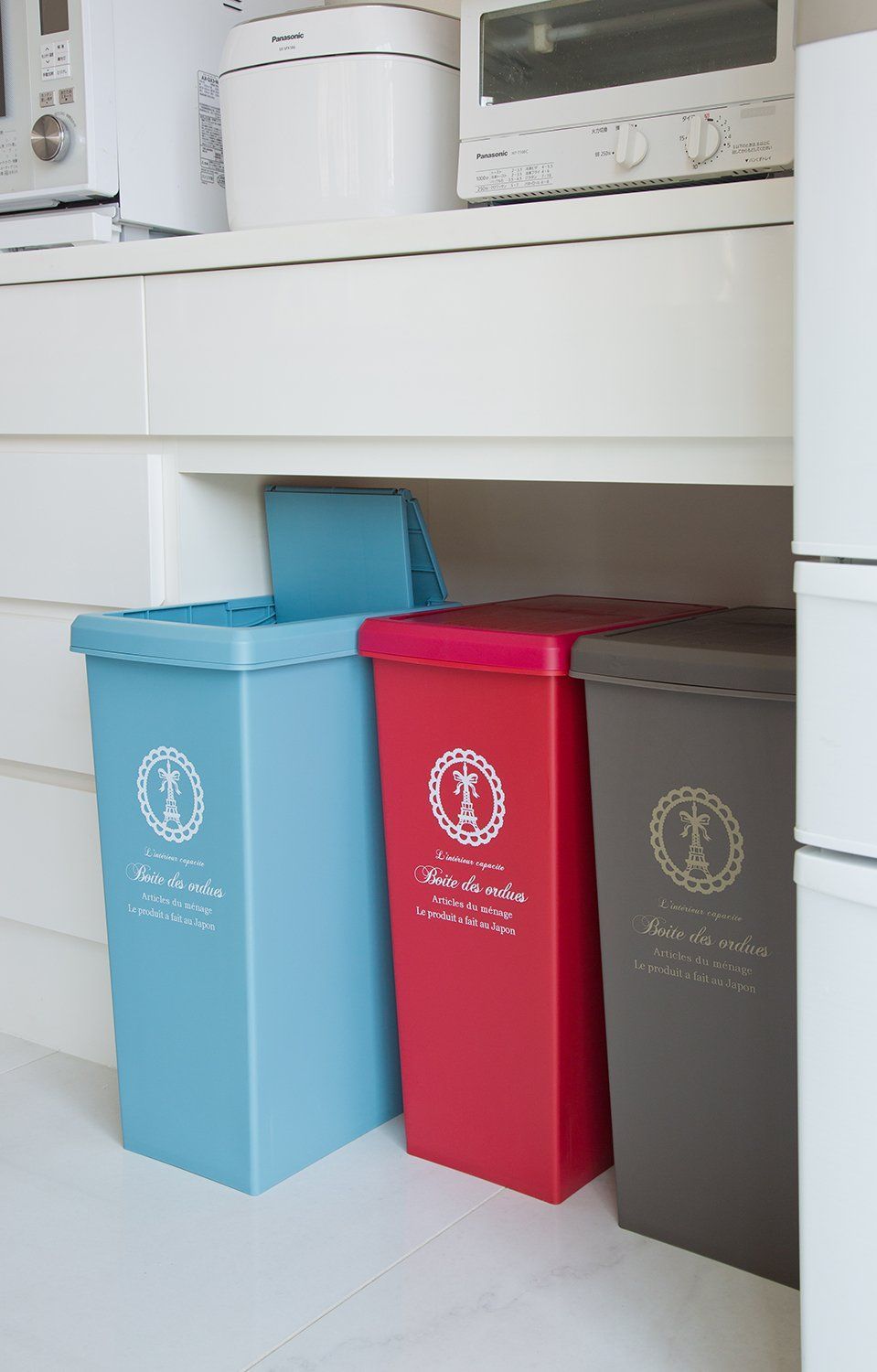 全国無料で届け! 数量 ゴミ箱 スライドペール 30L ベージュ