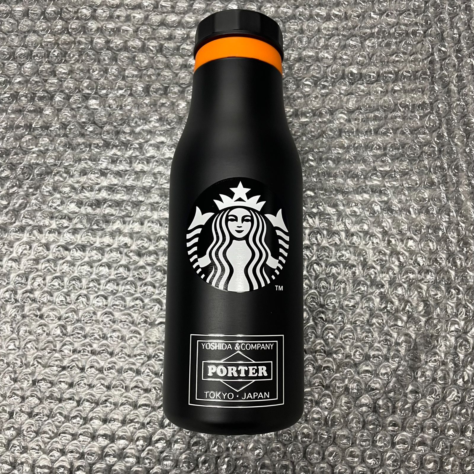 STARBUCKS PORTER ステンレスロゴボトル ブラック 473ml 