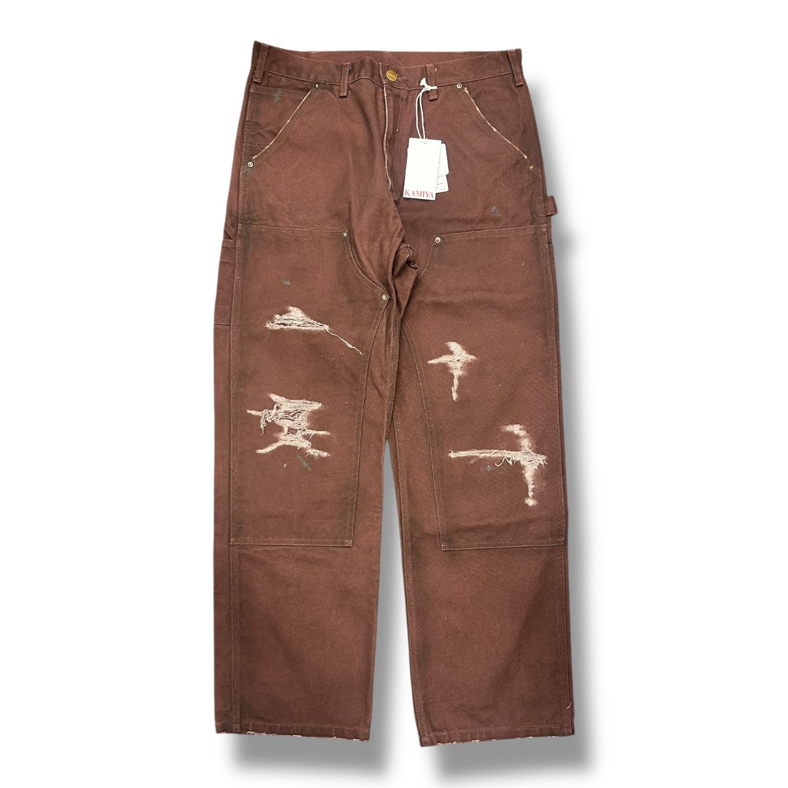 参考上代60500円 未使用品 KAMIYA 25SS Boro Painter Pants ボロ