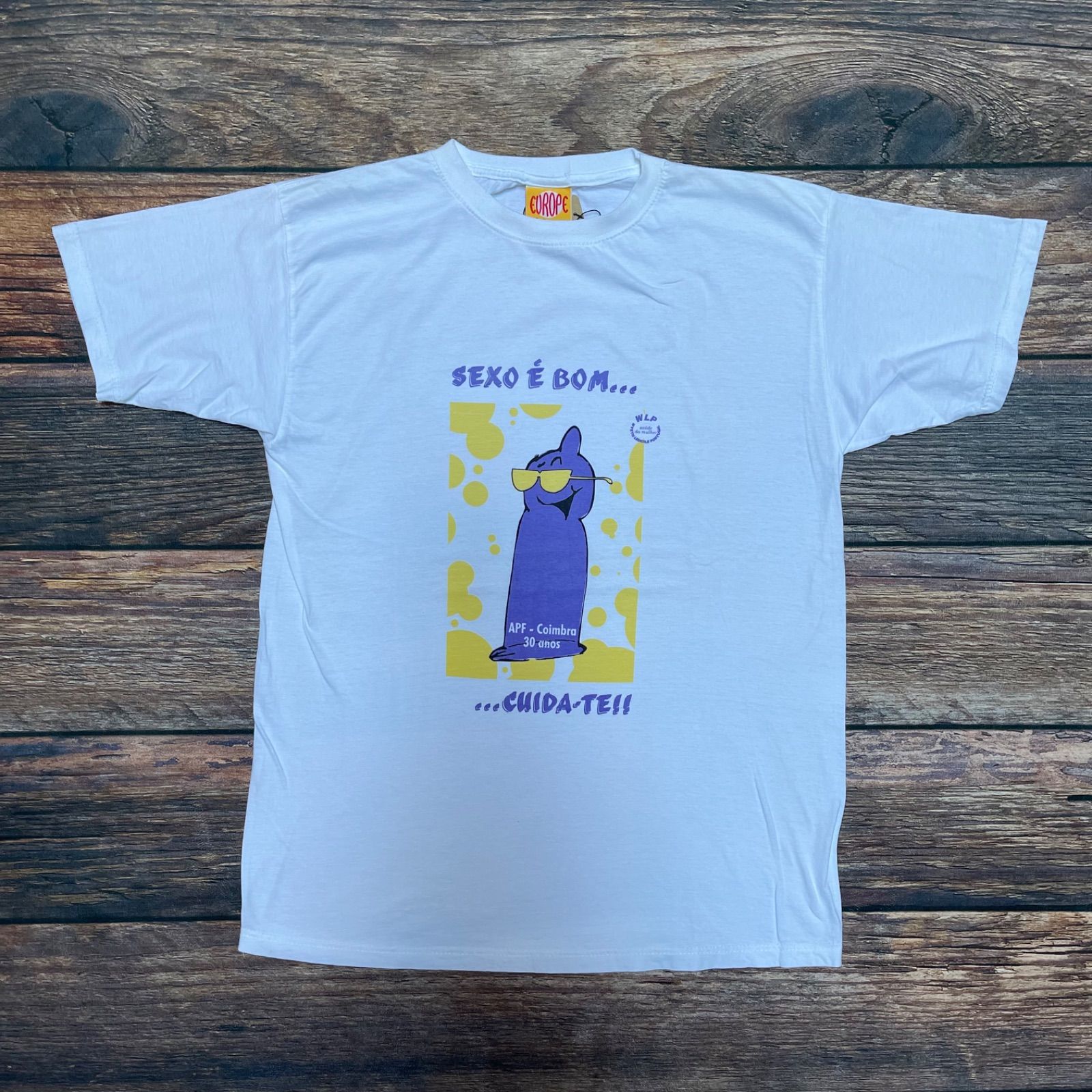 カル様　vintage コンドーム tシャツ 00's 半袖エロTシャツ コンドーム L - メルカリ