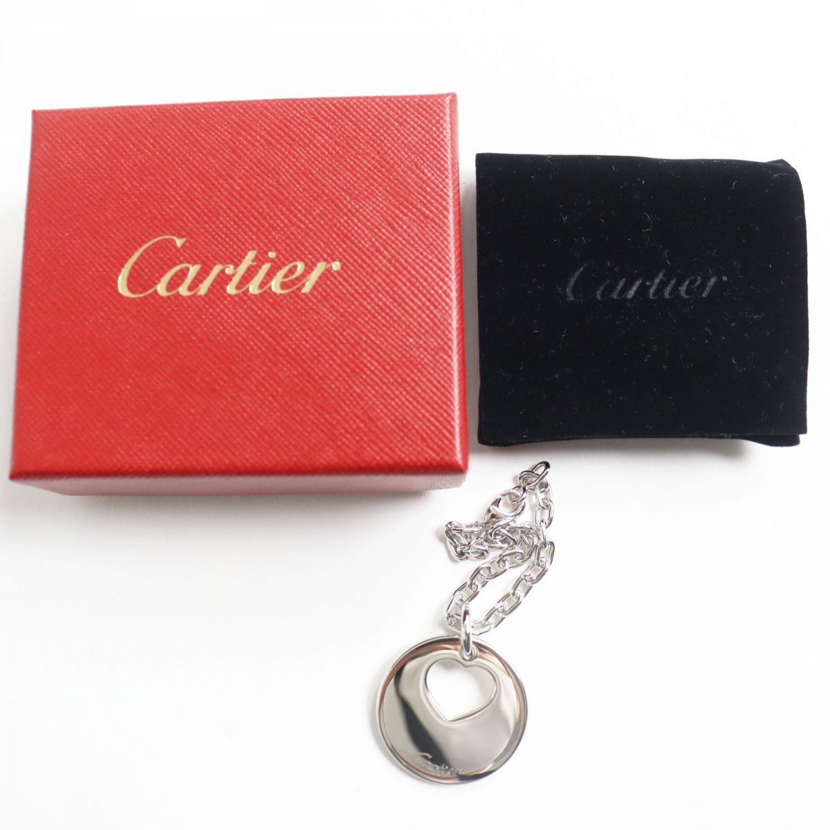 極美品○Cartier カルティエ T1220240 ハートモチーフ ロゴ刻印入