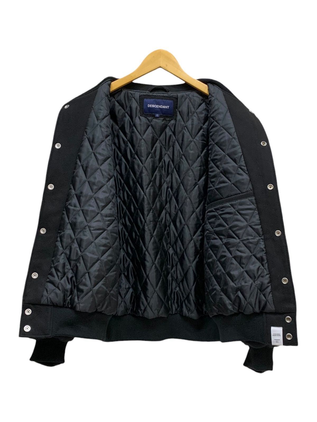 ガ*ん様 DESCENDANT SQUAD VARSITY JACKET 黒サイ DESCENDANT/SQUAD