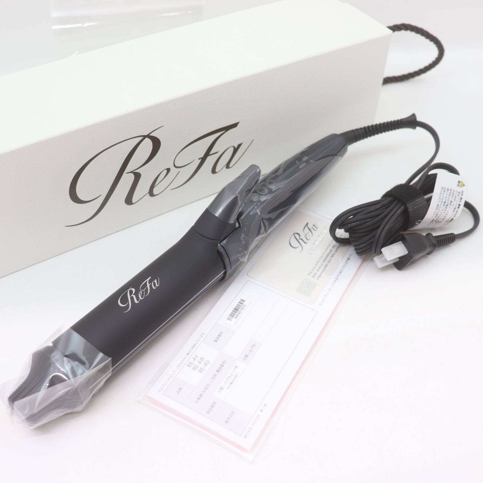 ITOU5QMN503C 未使用 保管品 ReFa リファ CURL IRON PRO カールアイロン プロ 38mm RE-AV-03A ブラック ヘアアイロン 美容家電