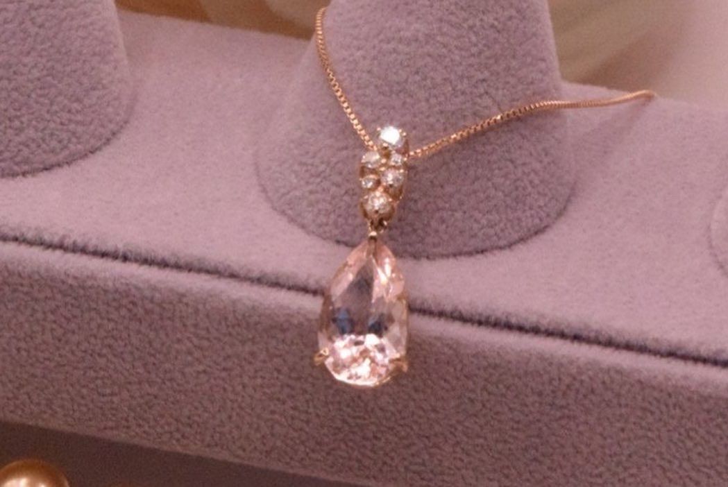 K18 モルガナイト ダイヤモンド ネックレス - メルカリ