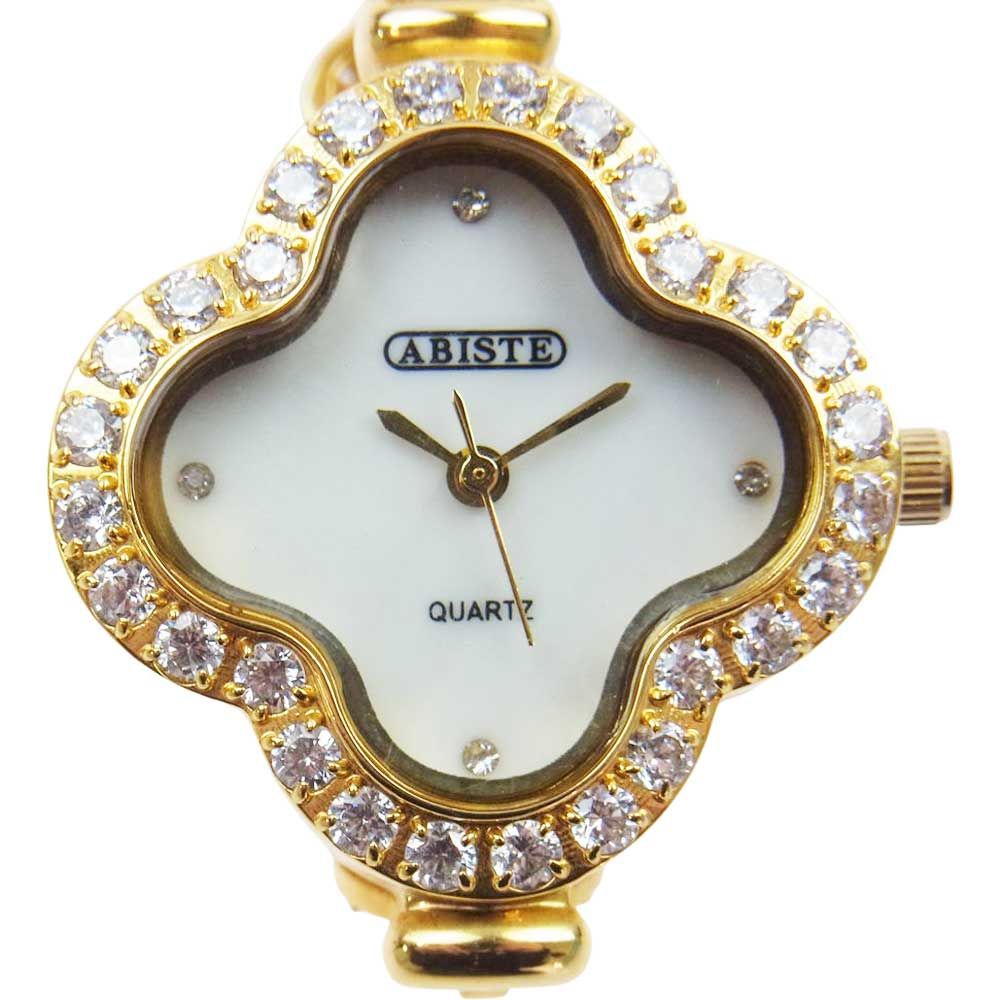 ABISTE ゴールドウォッチ アビステ ABISTE 時計 フラワー ビジュー ブレスレット ウォッチ