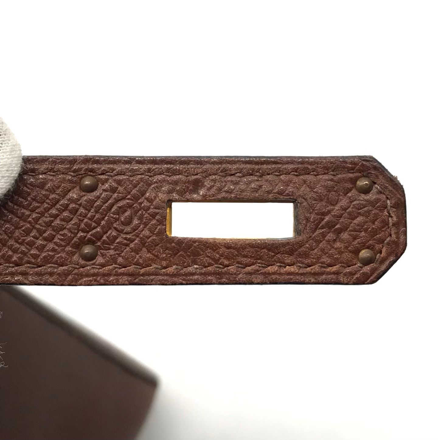 良品 HERMES エルメス ケリー35 クシュベル ブラウン G金具 2WAY 