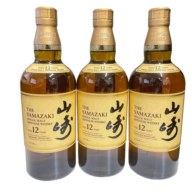 3本セット SUNTORY サントリー 山崎 12年 シングルモルト 700ml 43％ 国産ウイスキー ホログラムシール【未開栓】12407K387389  - メルカリ