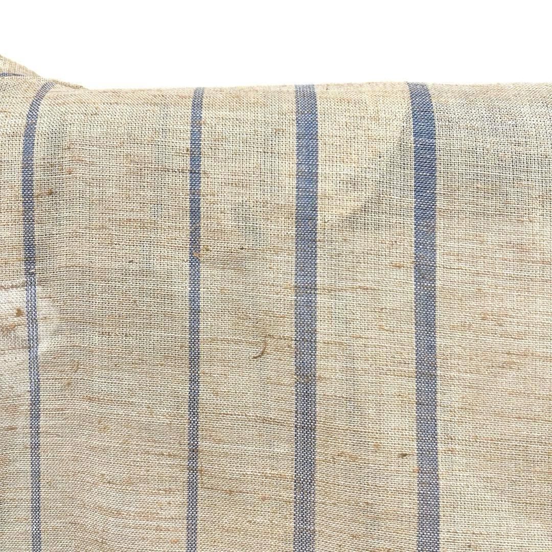 小紋　夏用　麻　単衣　縦縞　ベージュ　夏着物　着物　035a d 小紋 夏用 麻 単衣 縦縞 ベージュ 夏着物 着物 035a d 紗袷と