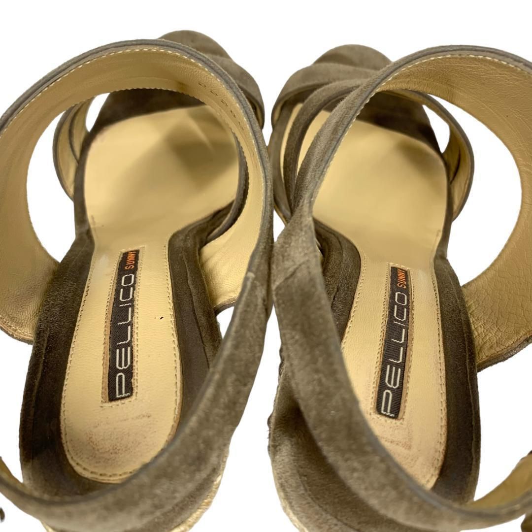 美品】ペリーコサニー (23) サンダル ウェッジソール ストラップ