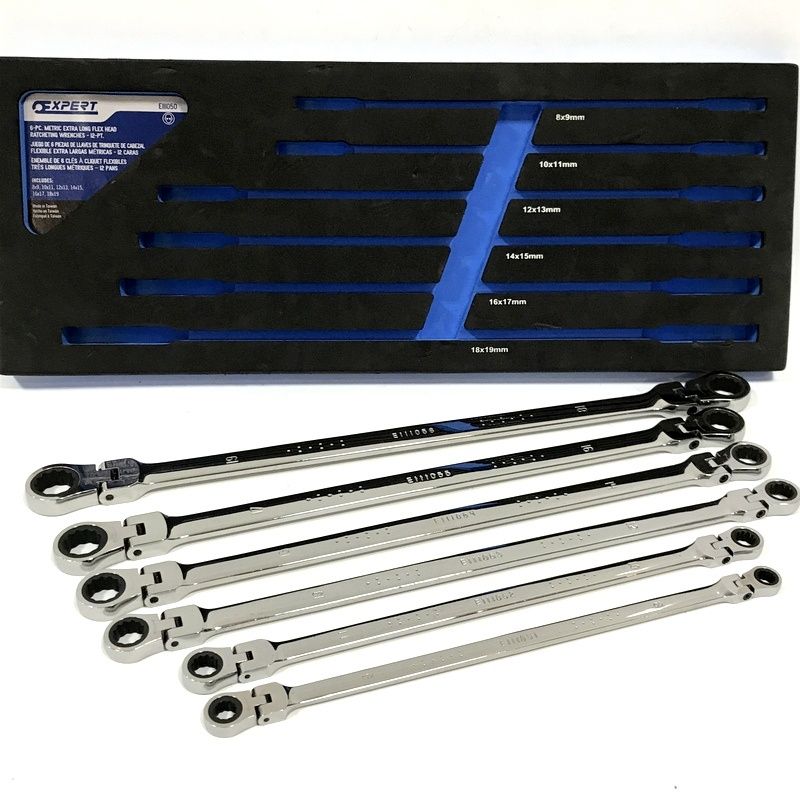 エキスパート エクストラロングメトリックメガネレンチセット E111050 ハンドツール 工具 大工道具 現場作業 DIY メンテナンス EXPERT △DW2669