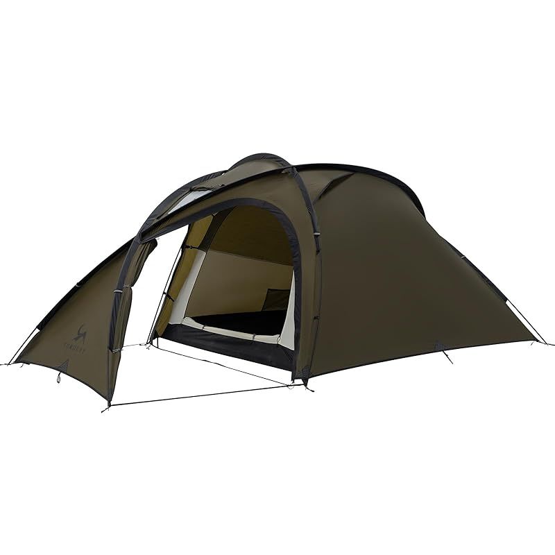TOMOUNT ソロテント 軽量テント 2ルームテント 登山 40Dナイロン PU3000mm インナー付き 煙突穴付き コンパクト 組立簡単 徒歩 ハイキング アウトドア キャンプ 4シーズン PANGOLIN-TENT グリーン 1