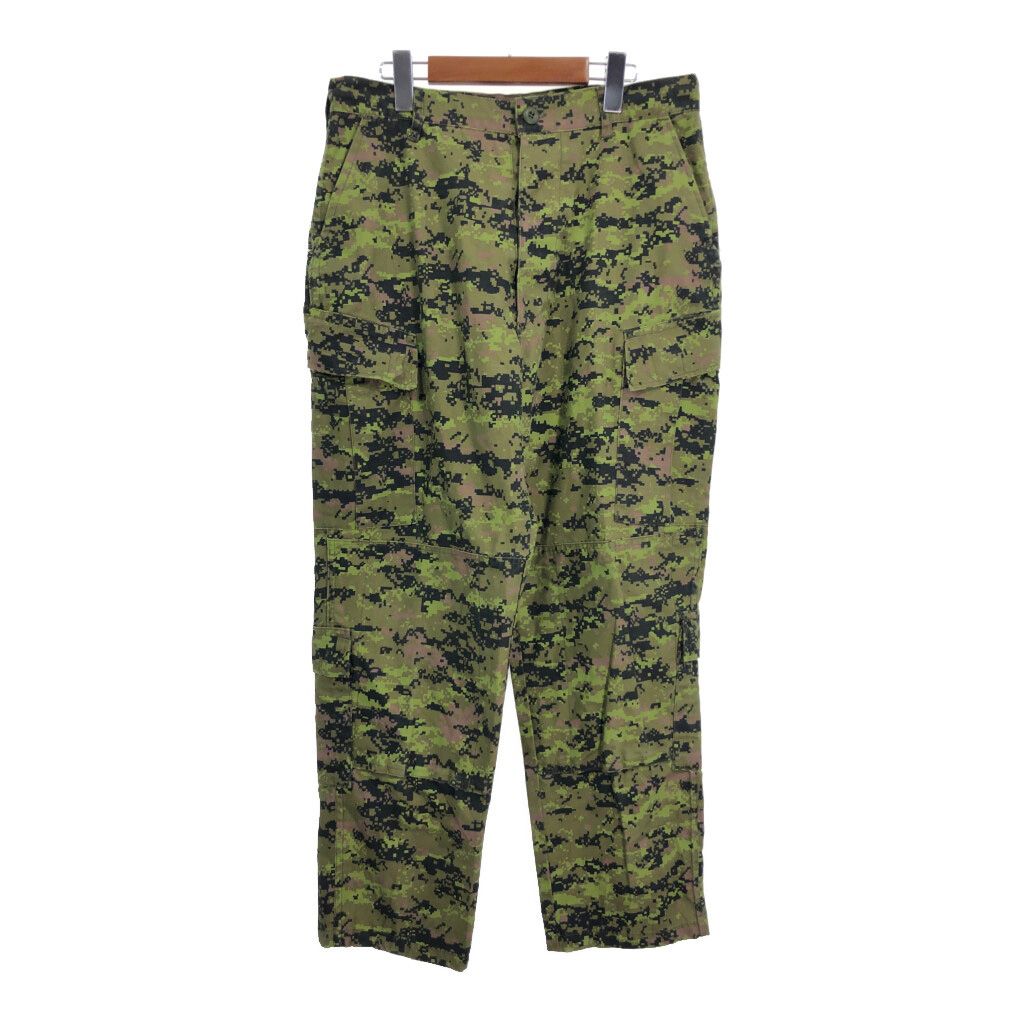 カナダ軍 フィールドパンツ ミリタリー デジタルカモ グリーン (メンズ MEDIUM REGULAR) 中古 古着 S1459