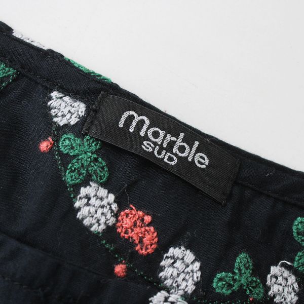 marble SUD マーブルシュッド EMB 花かんむり ワンピース/ブラック