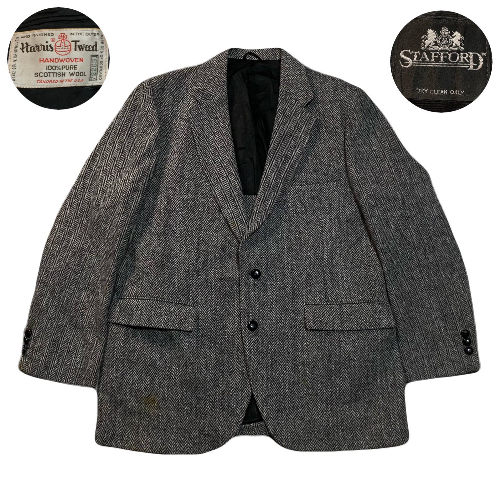 Stafford スタッフォード HARRIS TWEED ハリスツイード Herringbone 