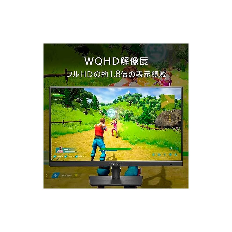 アイ オー データ IODATA ゲーミングモニター 27インチ GigaCrysta WQHD 180Hz AHVAパネル ブラック HDMI×2 DisplayPort VESA対応 高さ調整 縦横回転 土日サポート 日本メーカー EX-GDQ271 0