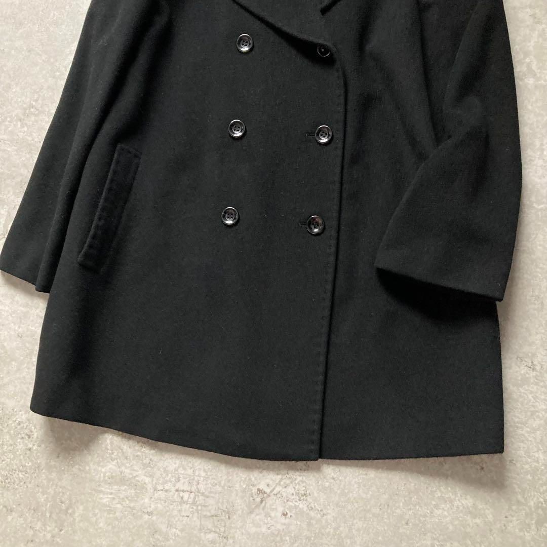 Leilian ブラック ウールピーコート Leilian ブラック ウールピーコート コート | レリアン公式オンライン