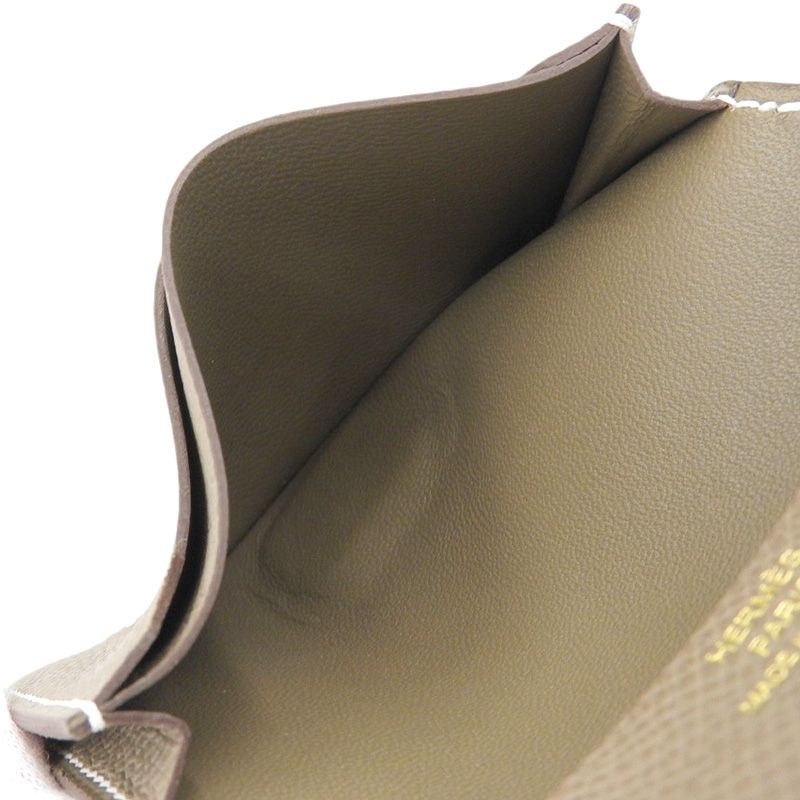 【美品】HERMES エルメス ヴォーエプソン 名刺入れ ピンク 刻印X エルメスアジェンダ ピンク C刻印(2018年頃)刻印 ユニセックス