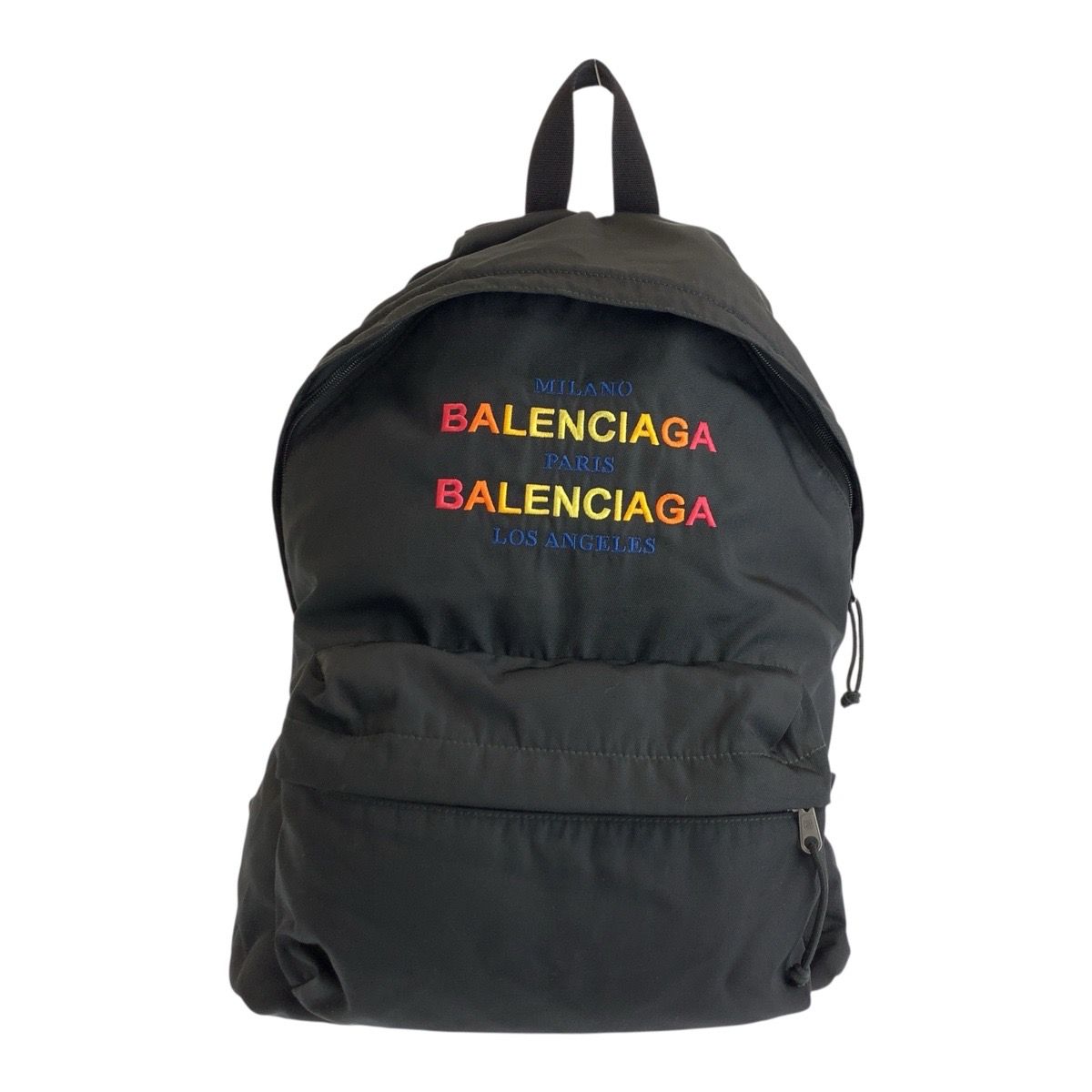 BALENCIAGA バレンシアガ ロゴ リュック バックパック ナイロン 黒 BALENCIAGA バレンシアガ リュック ブランド 644033 2BKOI 1000