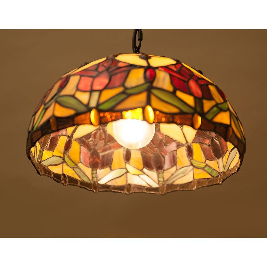 アンティーク調 ペンダントライト レトロ バラ 薔薇柄 ティファニー