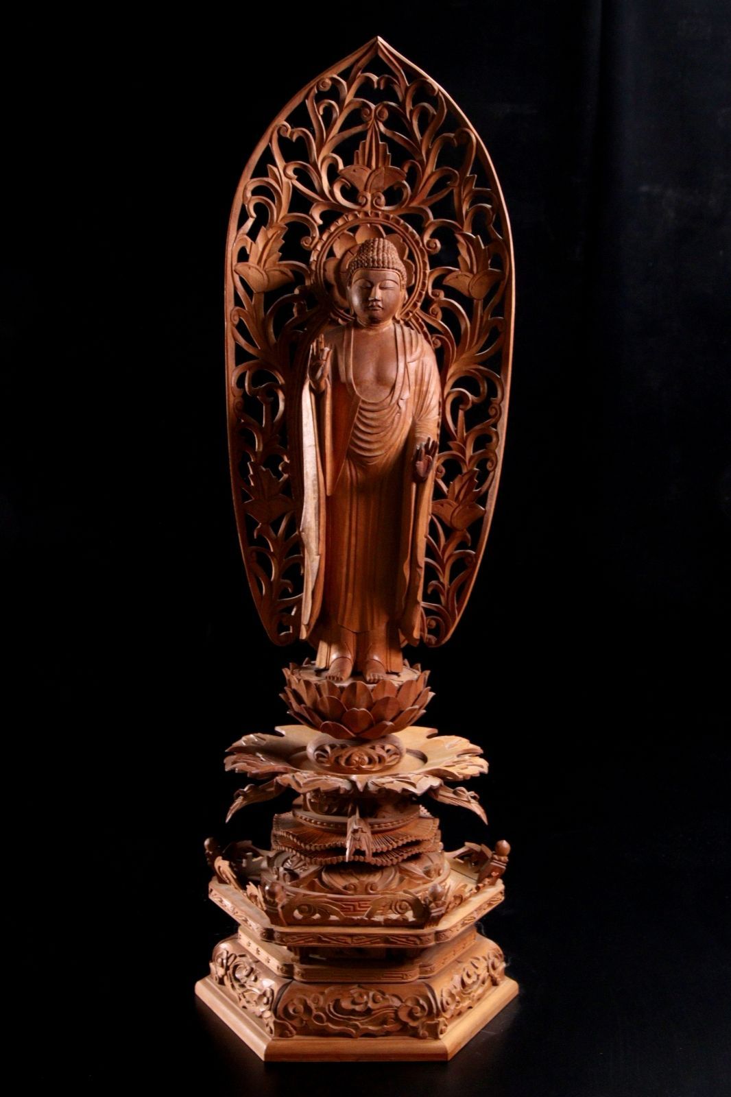 木彫 大日如来 坐像 仏像 彫刻美術 仏教美術 検 骨董 仏像 彫刻 観音菩薩