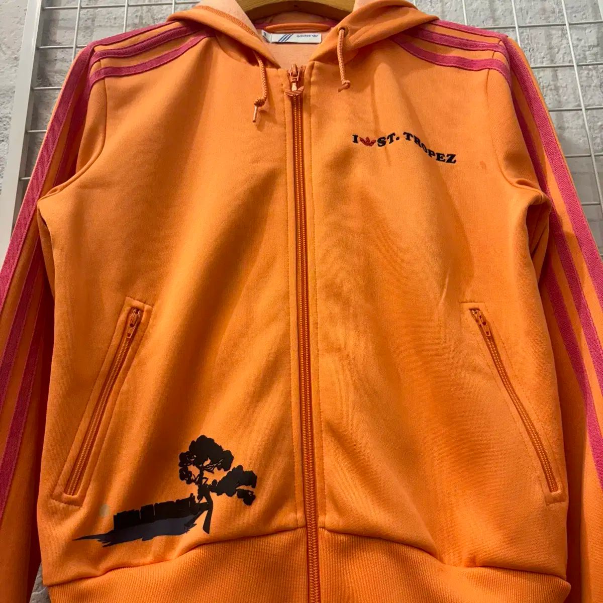 アディダス adidas (M) トラックジャケット ジャージ オレンジ adidas