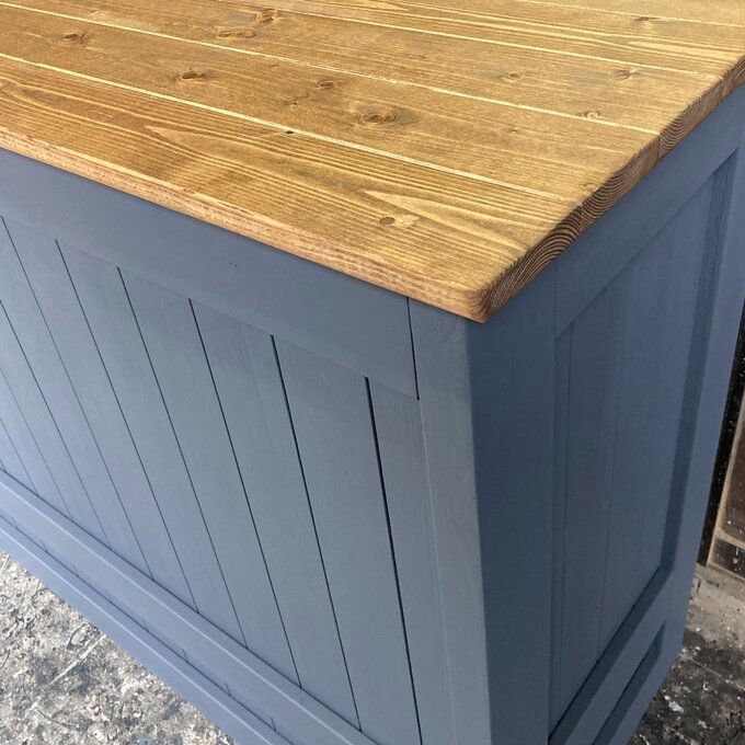 ☆受注製作☆グレー☆レジカウンターテーブル【1200】カントリー家具