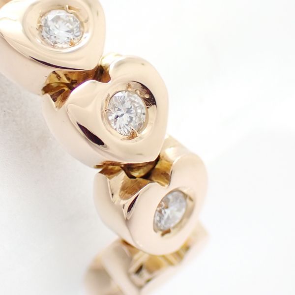 STAR JEWELRY ハート ダイヤモンドリング 18K ピンクゴールド 約