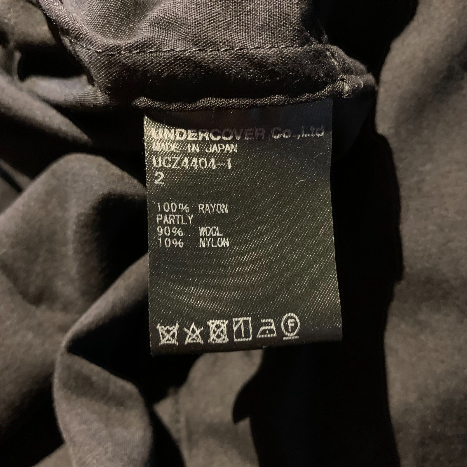 UNDERCOVER 20aw shirt blouson RY裏CK縮絨 ブラック 2 アンダーカバー 