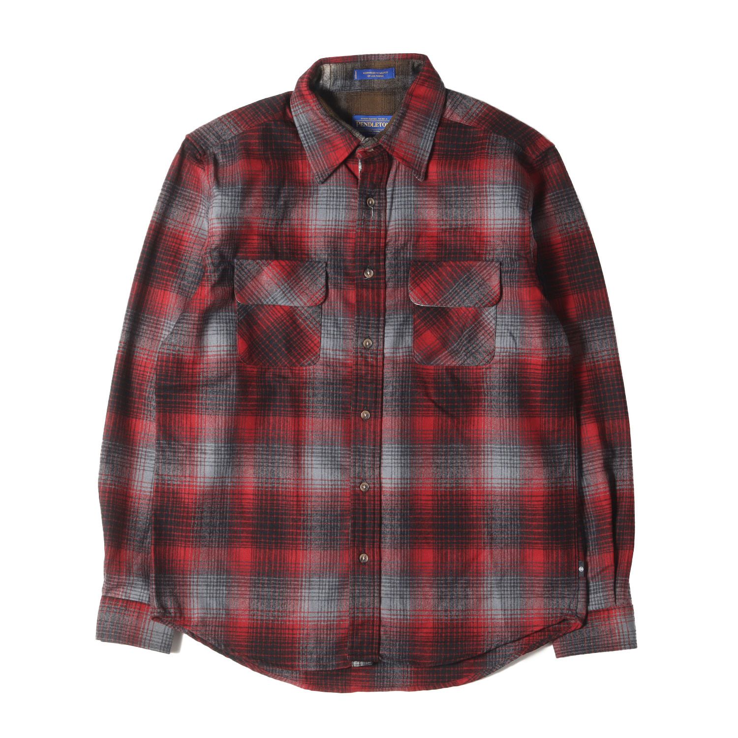 美品 STUSSY ステューシー シャツ サイズ:XL PENDLETON オンブレチェック ウールシャツ レッド グレー トップス カジュアルシャツ  長袖【メンズ】 - メルカリ